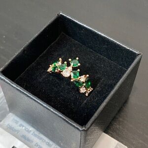 Bomb Party May Ring Size 6 Rose Gold Emeralds